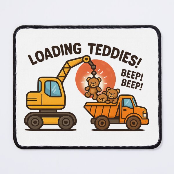 Item preview, Crane Loading Teddies into a Dump Truck designed and sold by Les-Ink-Studio.