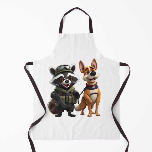 Item preview, Raccoon Commando & Loyal Pup — The Unlikely Patrol Duo designed and sold by Les-Ink-Studio.