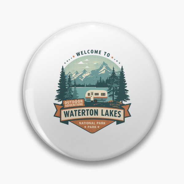 Item preview, Waterton Lakes National Park Park Outdoor Adventure Welcome Est. 576 Camping Camper Travel Hiker designed and sold by Simsimah26Parks.