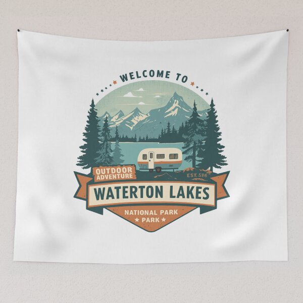 Item preview, Waterton Lakes National Park Park Outdoor Adventure Welcome Est. 576 Camping Camper Travel Hiker designed and sold by Simsimah26Parks.