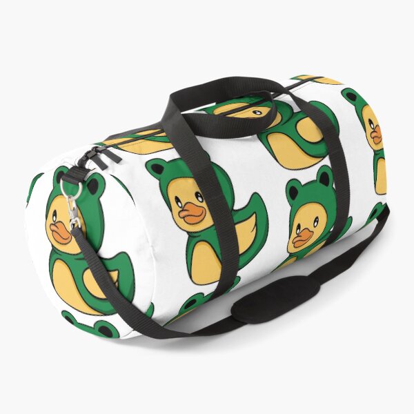 Item preview, Cute Yellow Rubber Duck in Frog Costume - Kawaii Froggy Duckie designed and sold by LYAN-STORE.