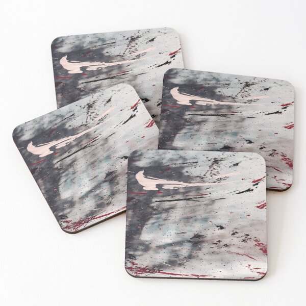 Item preview, Abstract Grunge Paint Splatter Grey and Crimson designed and sold by L&L.