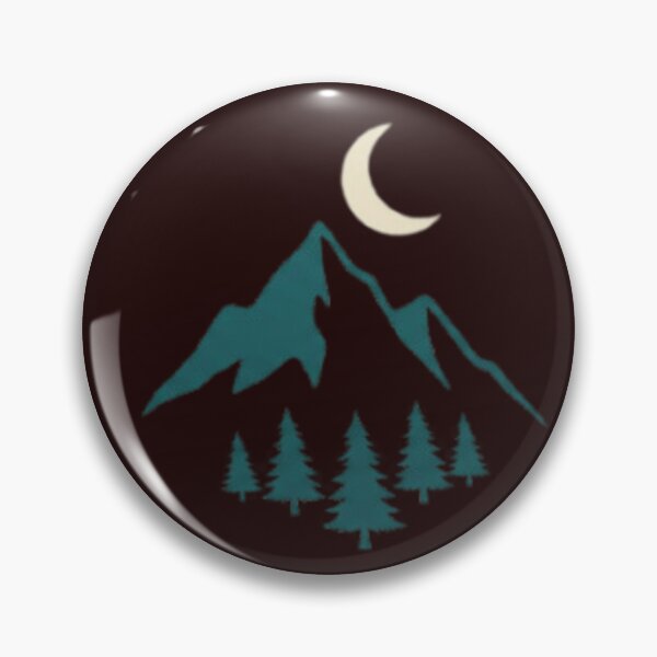 Item preview, Minimalist Mountain and Moon Nature Vector Art designed and sold by The Creative Canva.
