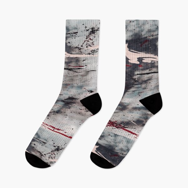 Item preview, Abstract Grunge Paint Splatter Grey and Crimson designed and sold by L&L.
