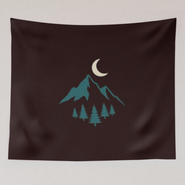 Item preview, Minimalist Mountain and Moon Nature Vector Art designed and sold by The Creative Canva.