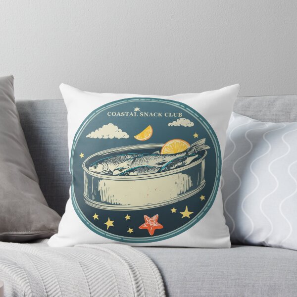 Item preview, Coastal Snack Club Retro Sardine designed and sold by Bear Wolf Design.