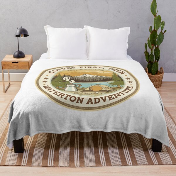 Item preview, Coffee First, Then Waterton Adventure Camping Outdoors Explorer designed and sold by Simsimah26Parks.