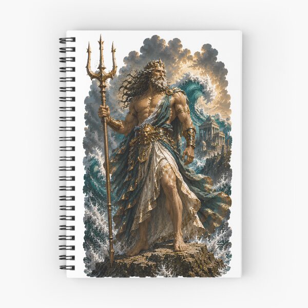 Item preview, Poseidon God of the Sea  Greek Mythology Ocean King Art designed and sold by MythwovenShop.