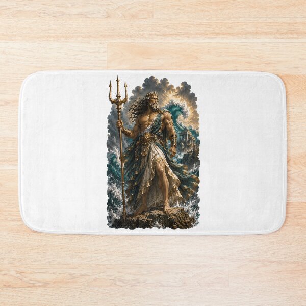 Item preview, Poseidon God of the Sea  Greek Mythology Ocean King Art designed and sold by MythwovenShop.