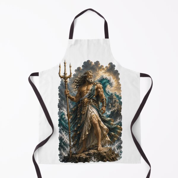Item preview, Poseidon God of the Sea Greek Mythology Ocean King Art designed and sold by MythwovenShop.