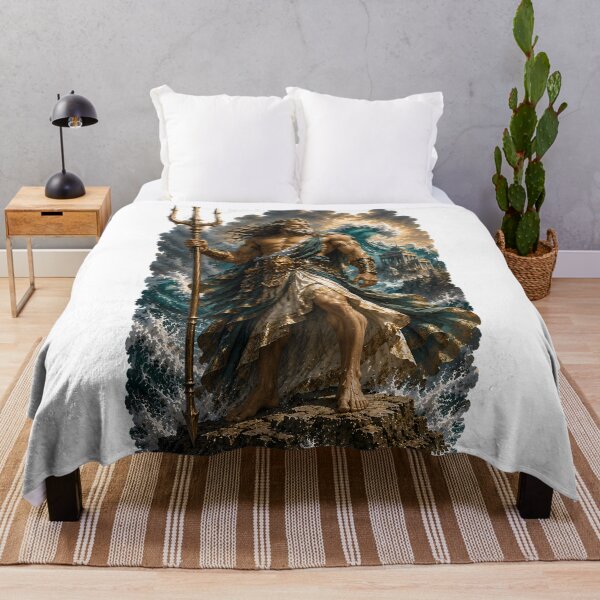 Item preview, Poseidon God of the Sea  Greek Mythology Ocean King Art designed and sold by MythwovenShop.