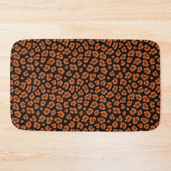 Item preview, Black And Burnt Orange Leopard Print designed and sold by pattern-archive.