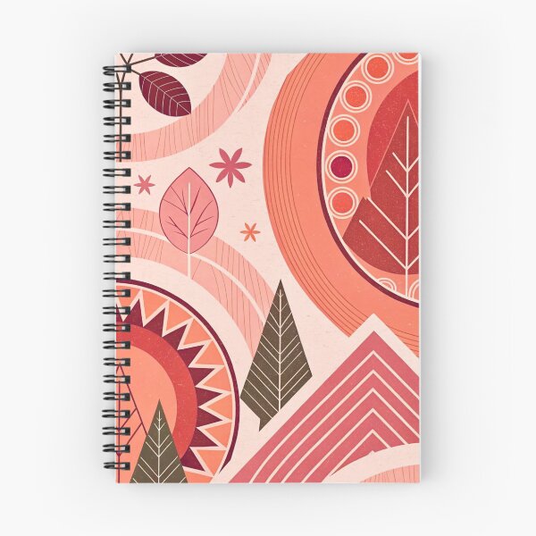 Item preview, Terracotta Boho Botanical Pattern - Folk Art Autumn Geometry designed and sold by LYAN-STORE.
