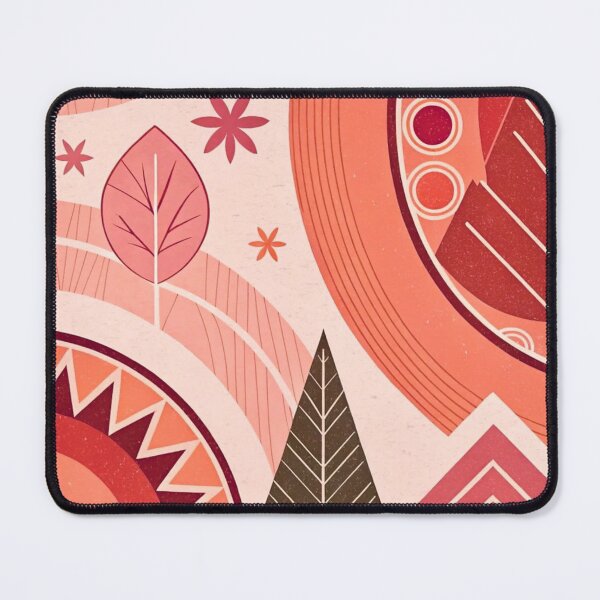 Item preview, Terracotta Boho Botanical Pattern - Folk Art Autumn Geometry designed and sold by LYAN-STORE.