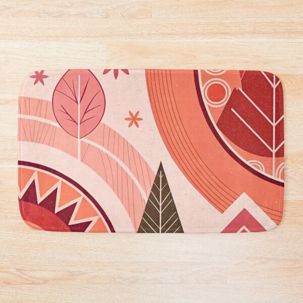 Item preview, Terracotta Boho Botanical Pattern - Folk Art Autumn Geometry designed and sold by LYAN-STORE.