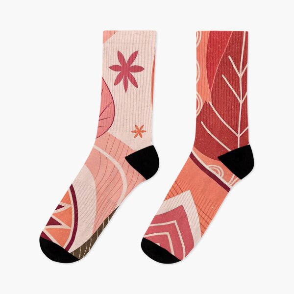Item preview, Terracotta Boho Botanical Pattern - Folk Art Autumn Geometry designed and sold by LYAN-STORE.