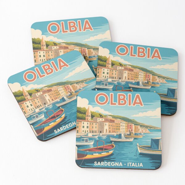 Item preview, Olbia Sardegna Italia Vintage Travel Poster designed and sold by LukaRealm.