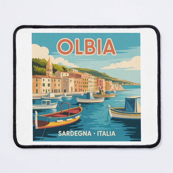 Item preview, Olbia Sardegna Italia Vintage Travel Poster designed and sold by LukaRealm.