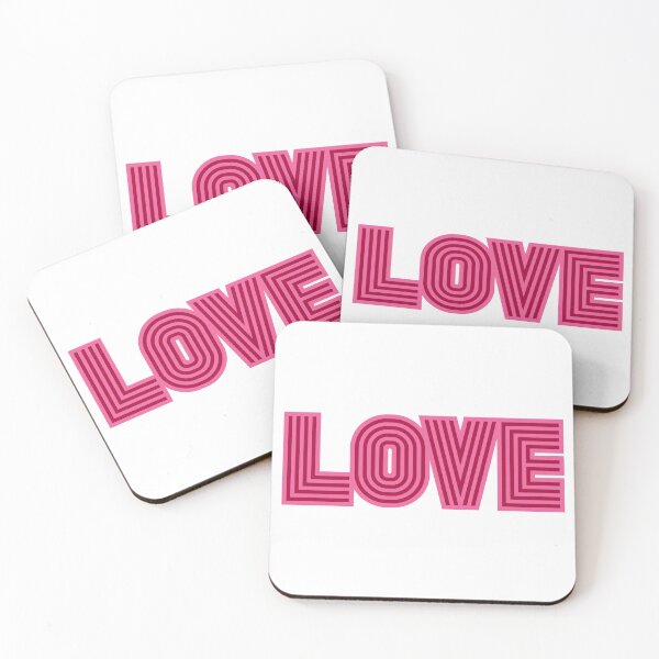 Item preview, Pink Love Type designed and sold by GoGoPotatoPrint.