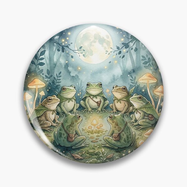 Item preview, The Secret Frog Council Under Moonlight designed and sold by GrabaHuk.