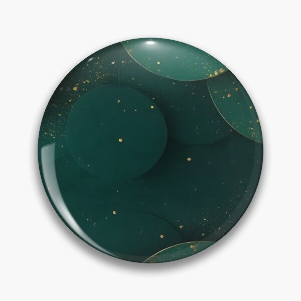 Item preview, Abstract Emerald Green Circles with Gold Dust Texture designed and sold by LYAN-STORE.