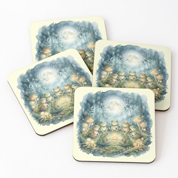 Item preview, The Secret Frog Council Under Moonlight designed and sold by GrabaHuk.