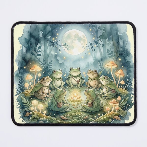 Item preview, The Secret Frog Council Under Moonlight designed and sold by GrabaHuk.