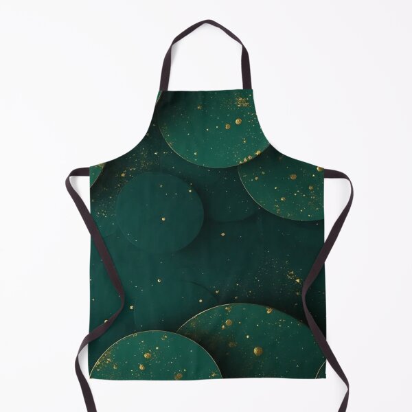 Item preview, Abstract Emerald Green Circles with Gold Dust Texture designed and sold by LYAN-STORE.