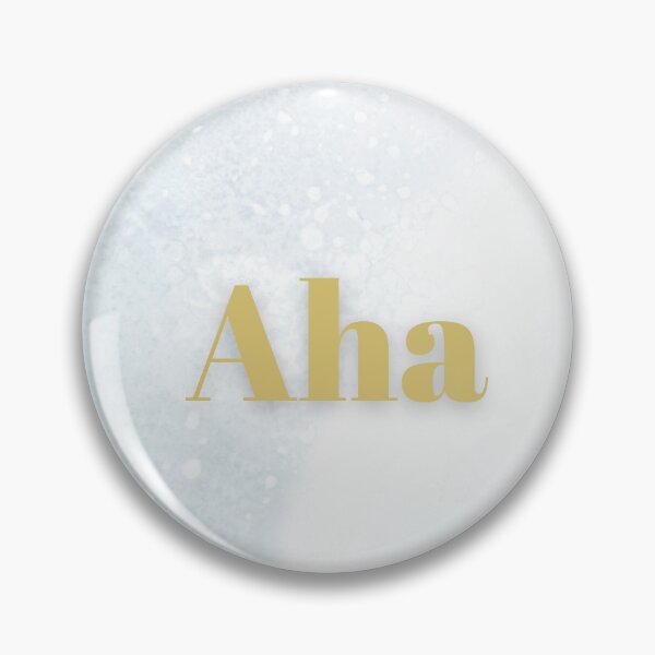 Item preview, The word "Aha" on a blue background designed and sold by Mathe mit Anna.