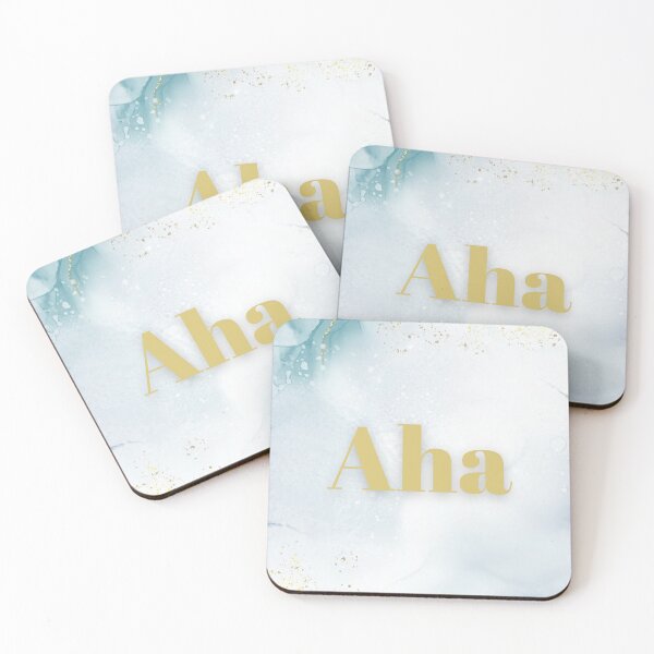 Item preview, The word "Aha" on a blue background designed and sold by Mathe mit Anna.