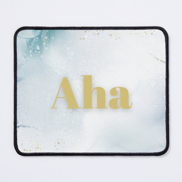 Item preview, The word "Aha" on a blue background designed and sold by Mathe mit Anna.