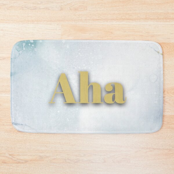 Item preview, The word "Aha" on a blue background designed and sold by Mathe mit Anna.