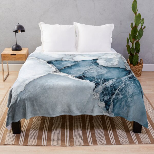 Item preview, Ice Blue Marble Texture - Crushed White Quartz and Agate Mineral Crystals designed and sold by LYAN-STORE.