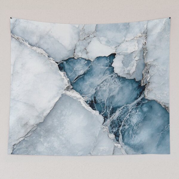 Item preview, Ice Blue Marble Texture - Crushed White Quartz and Agate Mineral Crystals designed and sold by LYAN-STORE.
