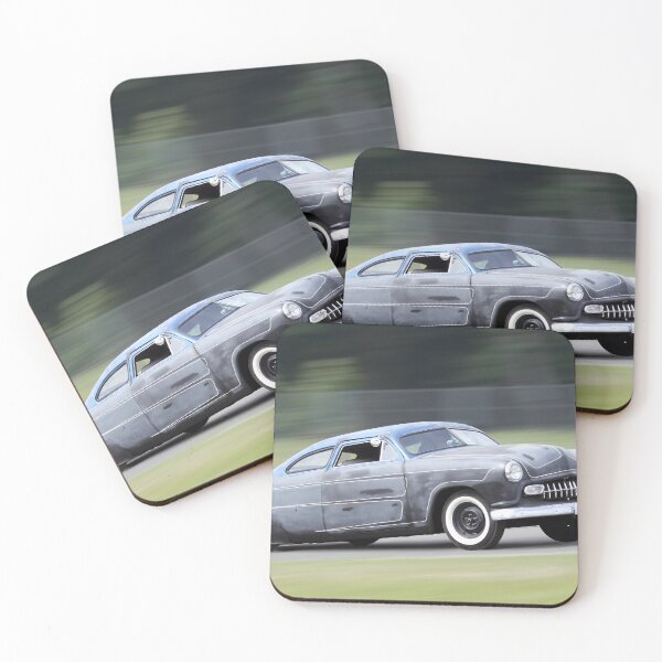 Item preview, 1950 Ford Shoebox Kustom - Chopped & Channeled American Rat Rod in Motion designed and sold by Peter Kraaibeek Art Gallery.
