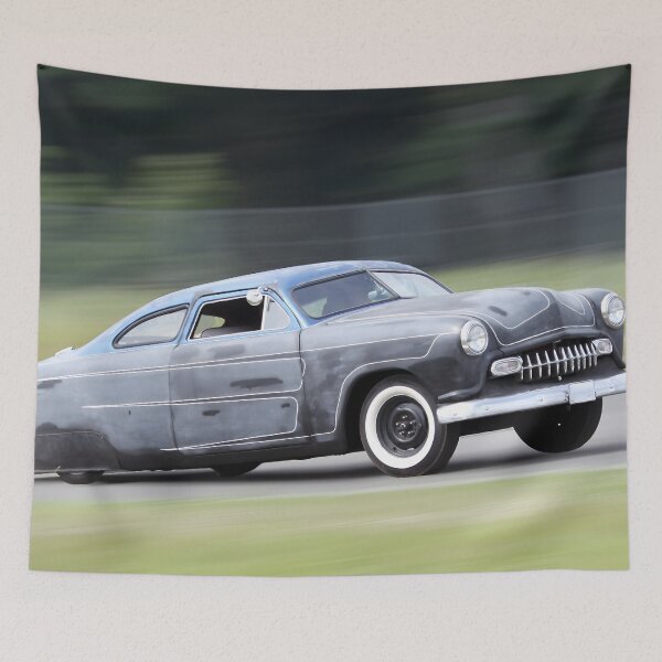 Item preview, 1950 Ford Shoebox Kustom - Chopped & Channeled American Rat Rod in Motion designed and sold by Peter Kraaibeek | Generative Designs and Car Art.