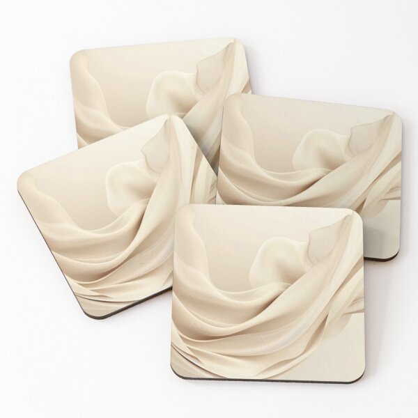 Item preview, Aesthetic Beige Silk Waves - Minimalist Soft Cream Fabric Texture designed and sold by LYAN-STORE.