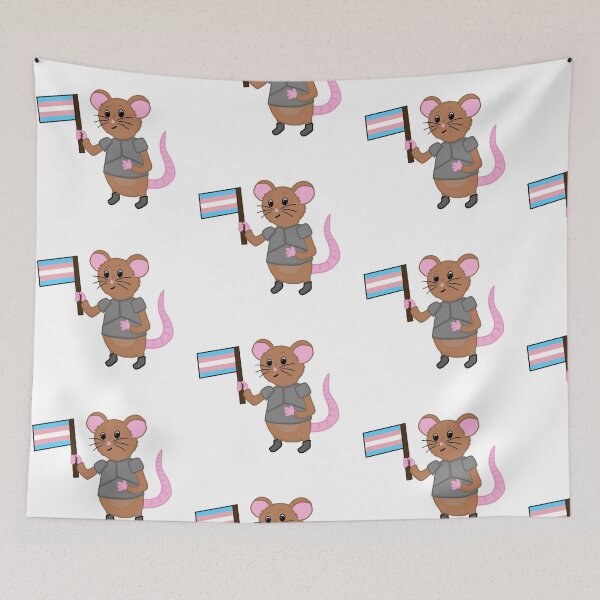 Item preview, Sir Wombleton With Transgender Pride Flag designed and sold by ChloeCosDesigns.