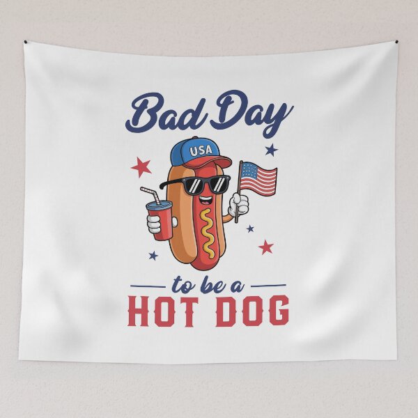Item preview, Bad Day to be a Hot Dog Funny 4th of July USA designed and sold by Hedoraxe.