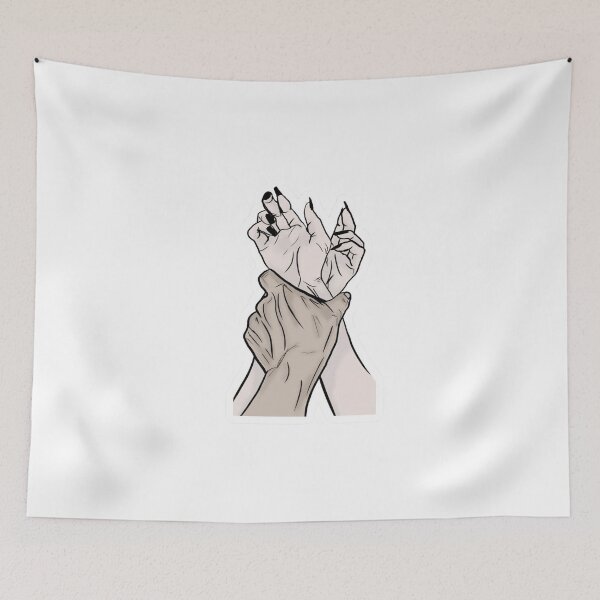 Item preview, ? Held together, never apart. Minimal line art, maximum meaning.!  When words fail, hands speak. A simple sketch of two souls holding on.! Lean on me. One line, two hands, endless trust. designed and sold by Ulikedigital14.