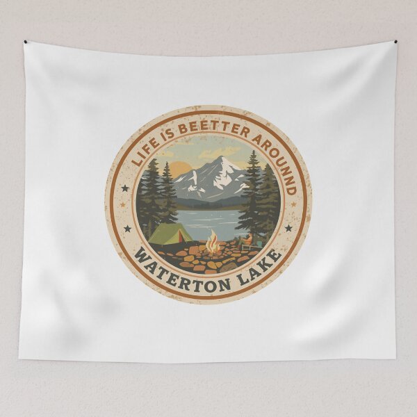 Item preview, Life Is Better Around Waterton Lake Camping Outdoor Adventure Mountains Nature designed and sold by Simsimah26Parks.