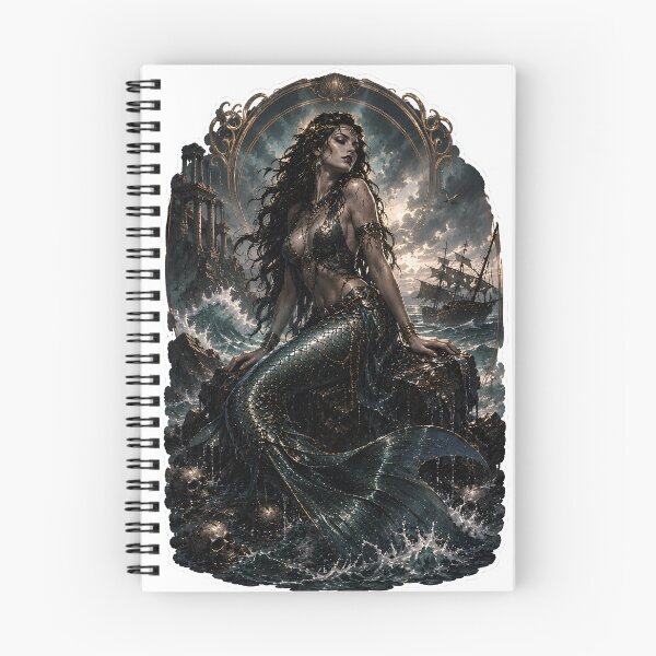 Item preview, Siren of the Dark Seas  Greek Mythology Enchantress Mermaid Art designed and sold by MythwovenShop.