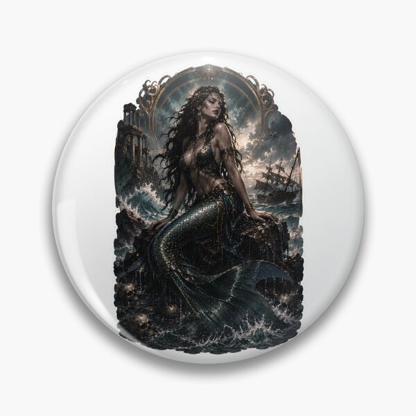Item preview, Siren of the Dark Seas  Greek Mythology Enchantress Mermaid Art designed and sold by MythwovenShop.