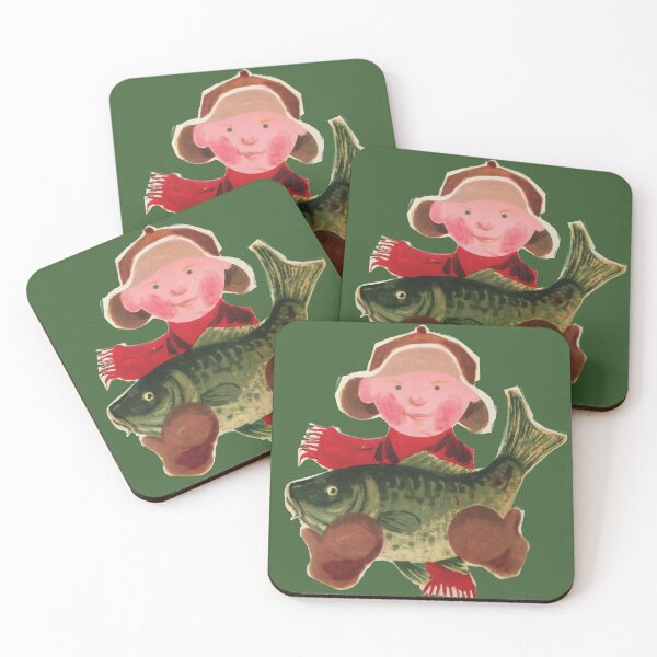 Item preview, Vintage Fisherman - Eastern European Folk Art designed and sold by Schulz Lightprint Studio.