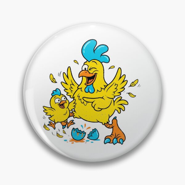 Item preview, Crazy Funny Chicken New Baby Chick Hatching From Egg Cartoon designed and sold by DH-ArtLab.