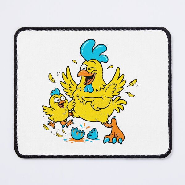 Item preview, Crazy Funny Chicken New Baby Chick Hatching From Egg Cartoon designed and sold by DH-ArtLab.