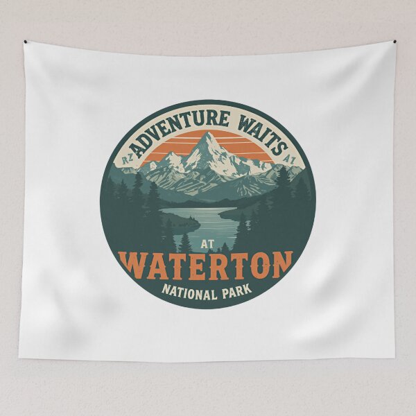 Item preview, Adventure Waits At Waterton National Park Hiker Traveler designed and sold by Simsimah26Parks.