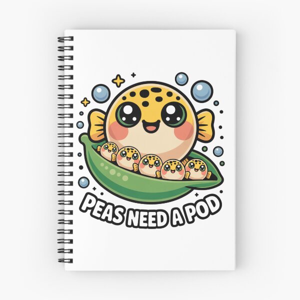 Item preview, Peas Need a Pod Kawaii Puffer Fish Art designed and sold by LukaRealm.