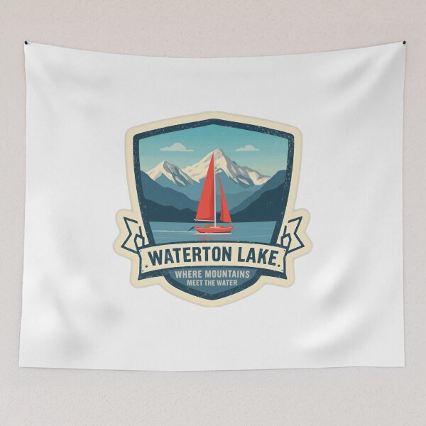 Item preview, Waterton Lake. Where Mountains Meet The Water National Park Travel Adventure designed and sold by Simsimah26Parks.