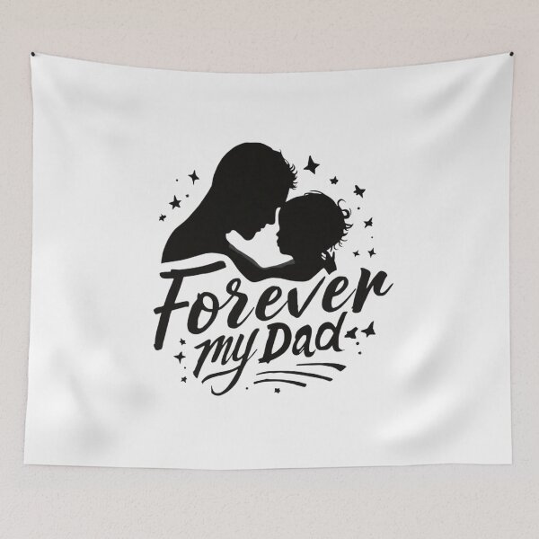 Item preview, Forever My Dad Memorial Father Tribute Silhouette Design designed and sold by Kavya Art.